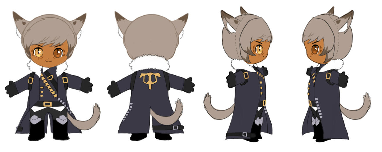 plush design of unnamed miqo'te (2022)